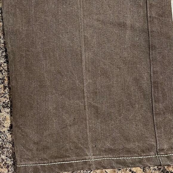 Akademiks Mens Jeans Straight Leg Streetwear Minimalist Classic Brown Size 42x32 - Picture 5 of 6